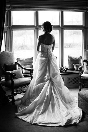 Bride wedding dress detail