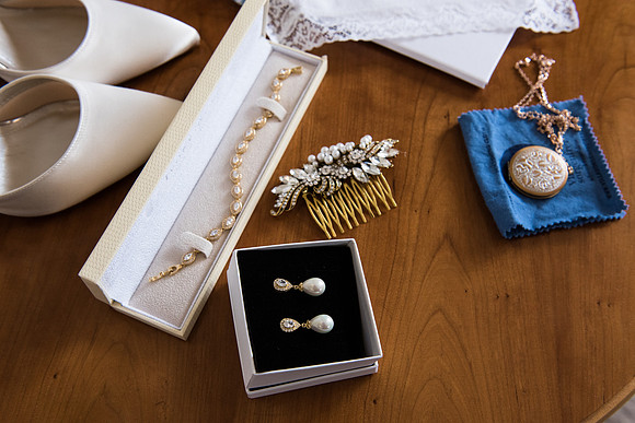 Brides wedding accessories